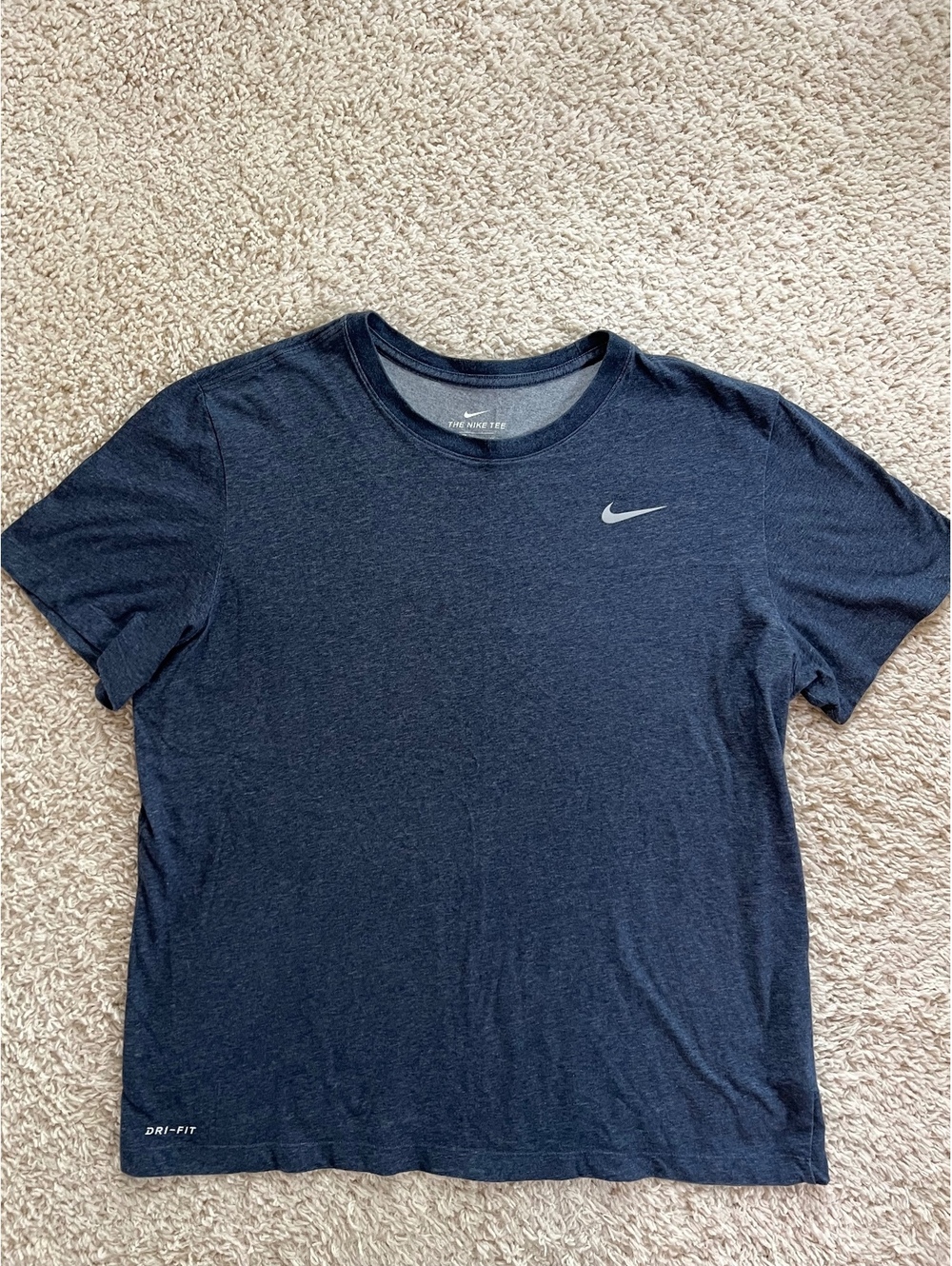 Nike Dri Fit T Shirt size XL navy blue heather EUC!